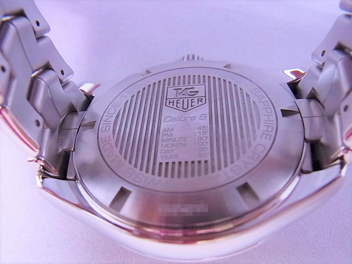 タグホイヤーリンクキャリバーS　ref.cat7011.BA0952 クオーツ式腕時計 売却実績　裏蓋画像