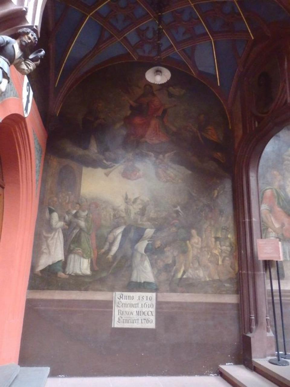 バーゼル市庁舎内のフレスコ画