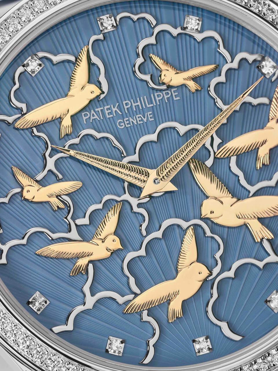 パテック・フィリップ（PATEK PHILIPPE）新作5077/101Ｇ-010 カラトラバ ”鳥と雲” ケース素材：ホワイトゴールド（WG)2018年新作　RARE-HANDCRAFTS CALATRAVA 