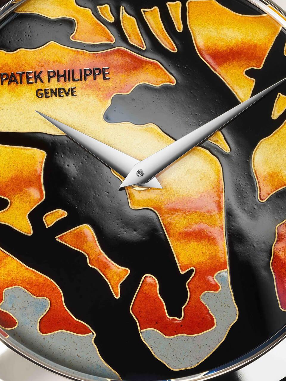 パテック・フィリップ（PATEK PHILIPPE）5089G-078 カラトラバ ”日没のレオパード”（豹） バーゼルワールド2018発表の希少なレアハンドクラフト　