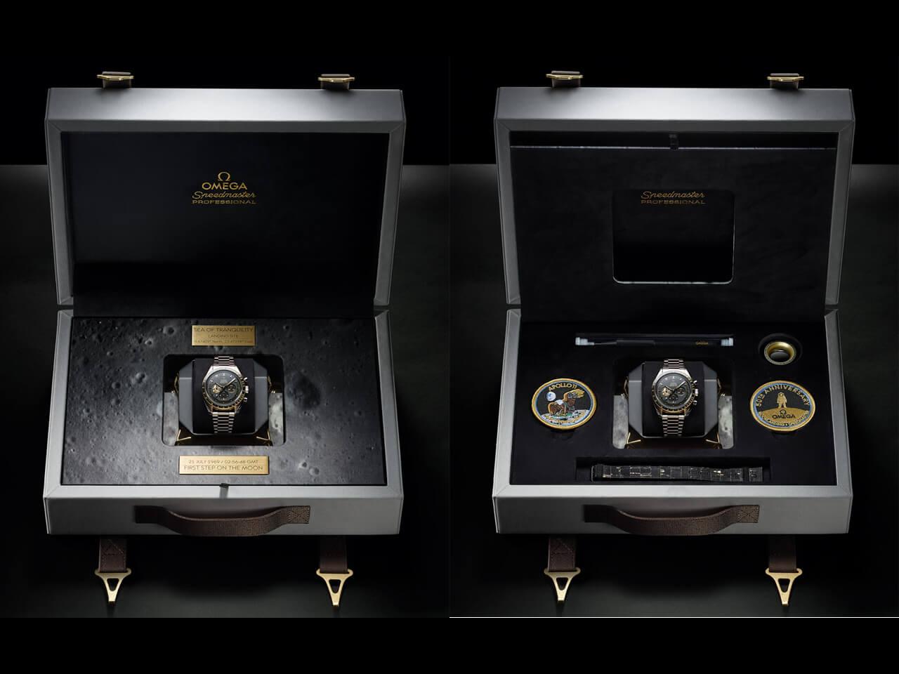 オメガスピードマスター アポロ11号 50周年記念限定モデル 310.20.42.50.01.001 特別仕様のボックス