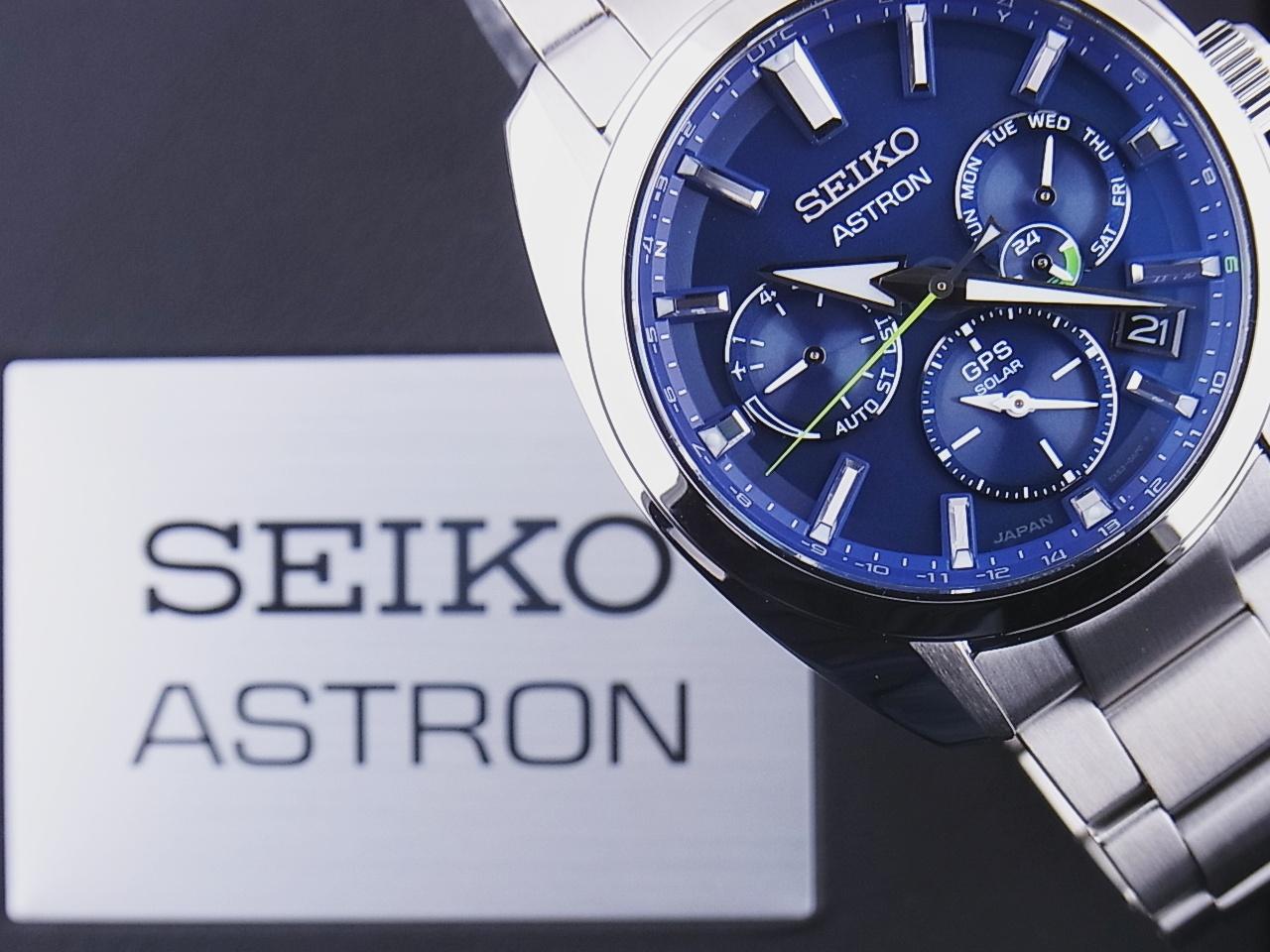 SEIKO セイコー メンズ腕時計 アストロン デュアルタイム ソーラー電波時計 SBVC055 ブルー文字盤 JAPAN COLLECTION 2020 Limited Edition 未使用品