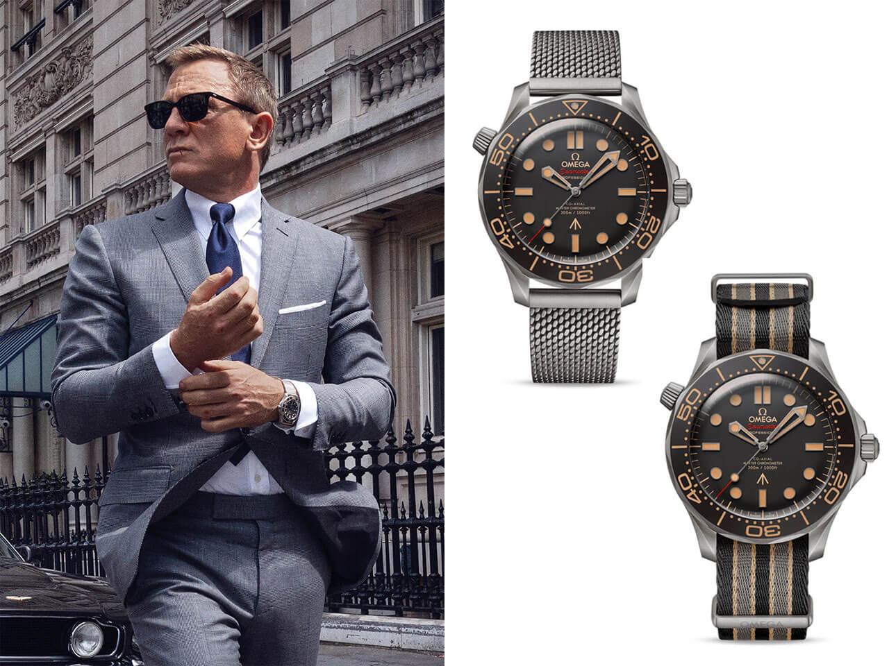 『007／ノー・タイム・トゥ・ダイ』（原題：No Time to Die）でダニエル・クレイグが着用したオメガの腕時計