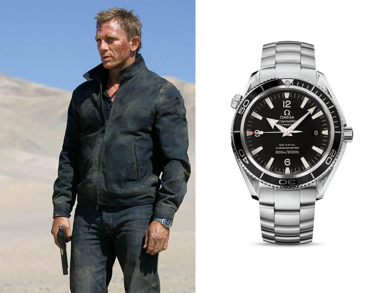 2008年公開の『007 慰めの報酬』（原題：007 Quantum of Solace）でニエル・クレイグが着用したオメガの腕時計
