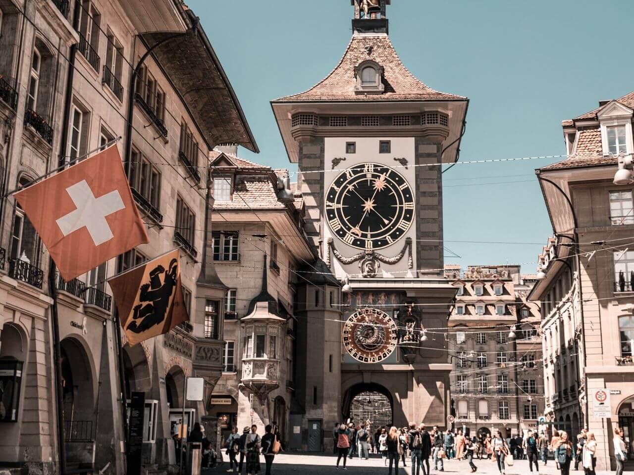 Swiss clock tower