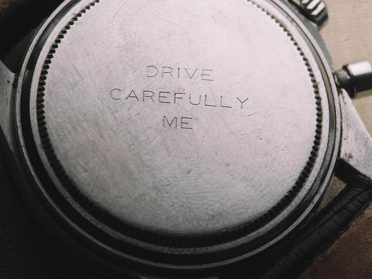 「DRIVE CAREFULLY / ME」刻印入りデイトナRef.6239（ポール・ニューマンモデル）