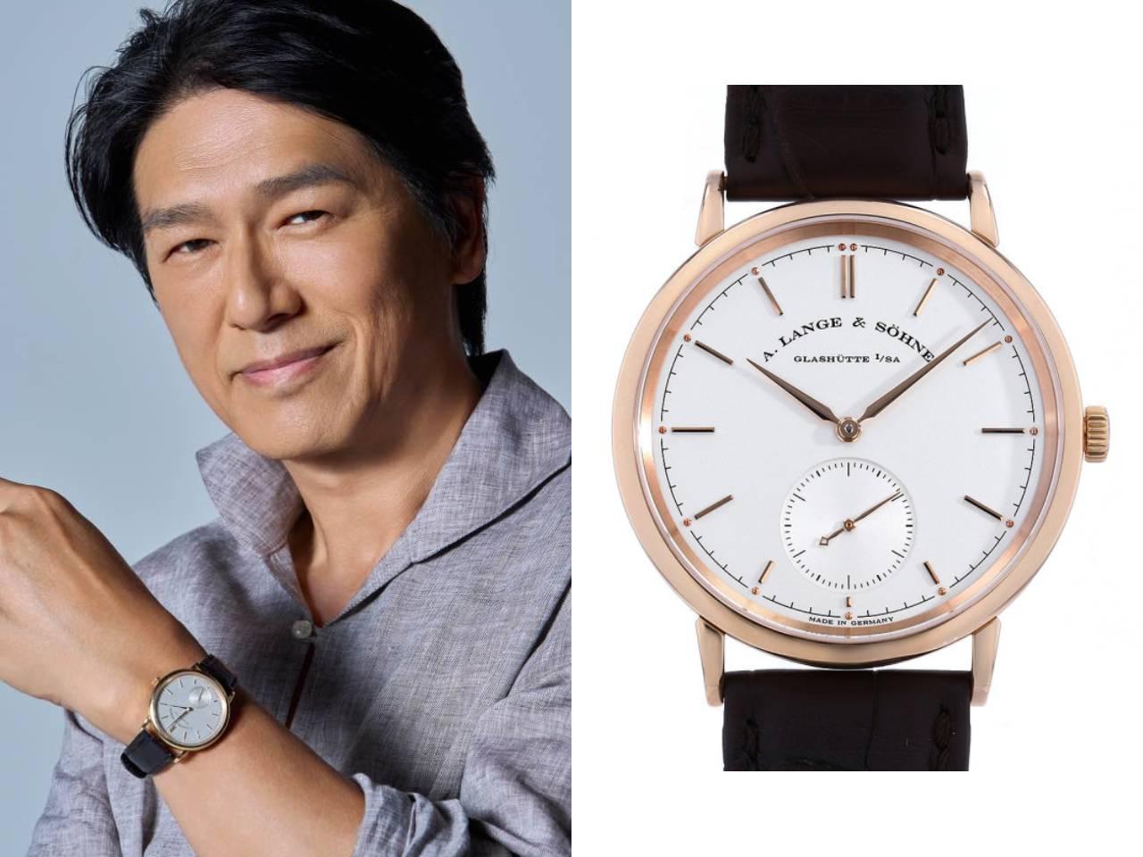 高橋克典　ランゲ＆ゾーネ　サクソニア・オートマティック　ピンクゴールド　シルバーダイヤル