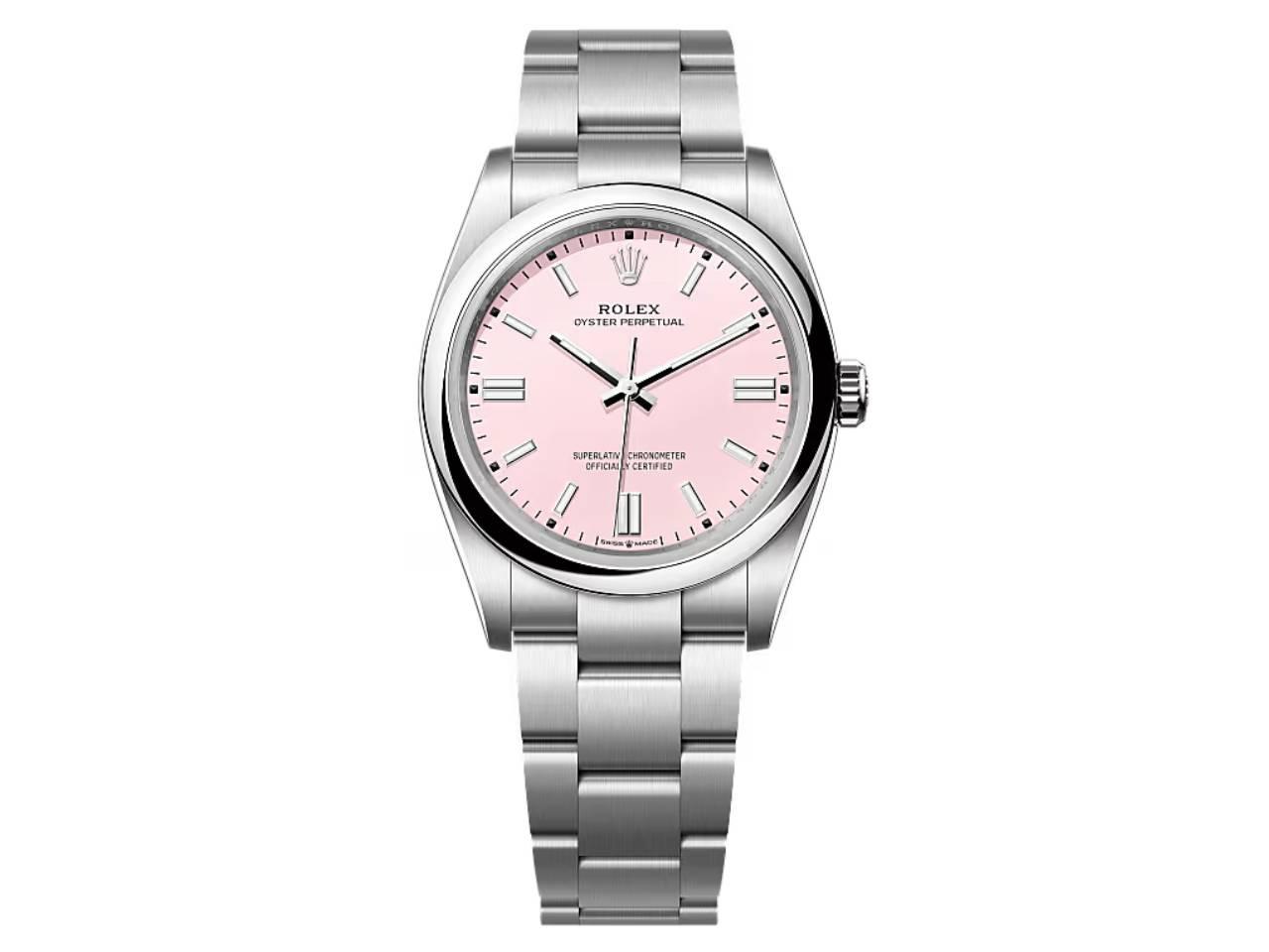 ロレックス　オイスターパーペチュアル36　キャンディピンク文字盤