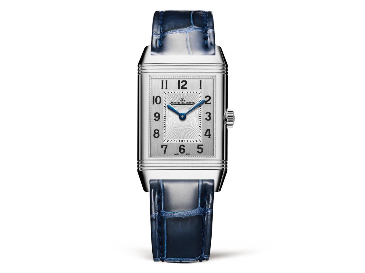 ジャガー・ルクルト　レベルソ・クラシック　ステンレススティール ギョーシェ彫り レザー