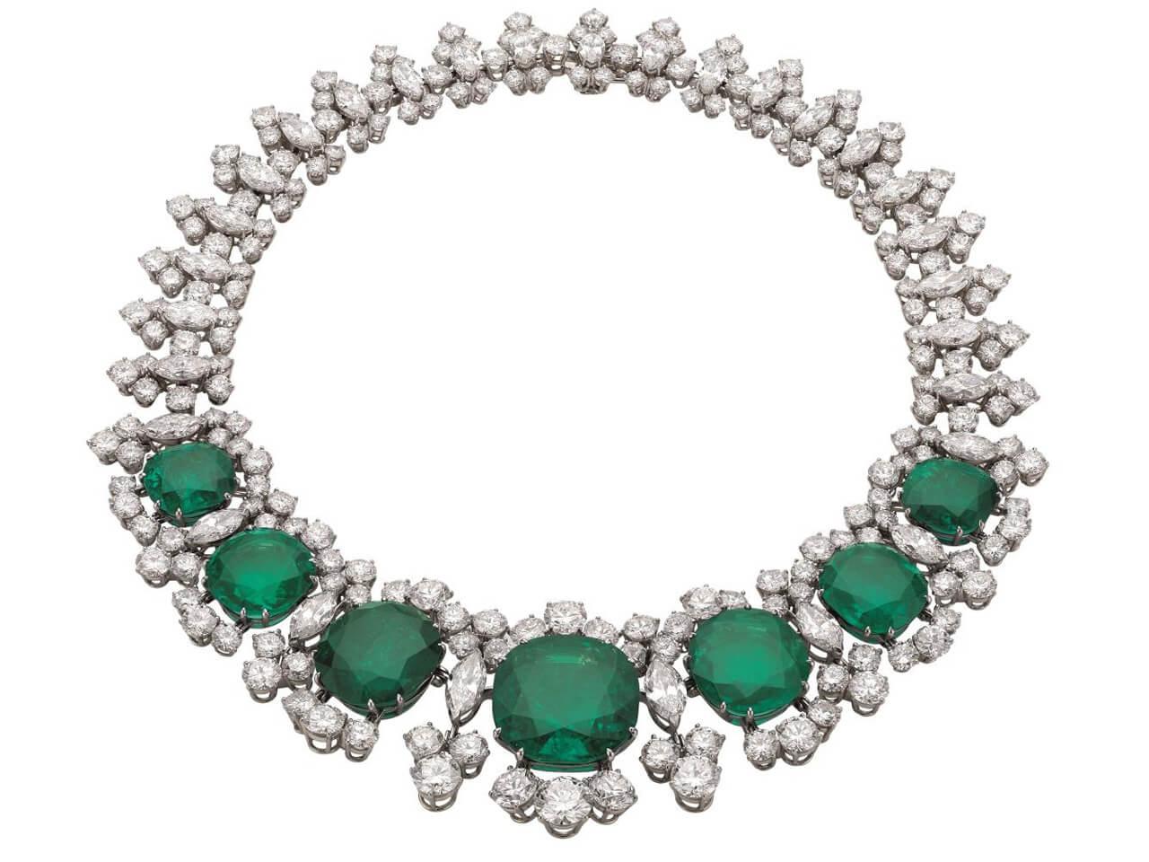 《ネックレス》 プラチナ、エメラルド、ダイヤモンド　1961年　ブルガリ・ヘリテージ・コレクション