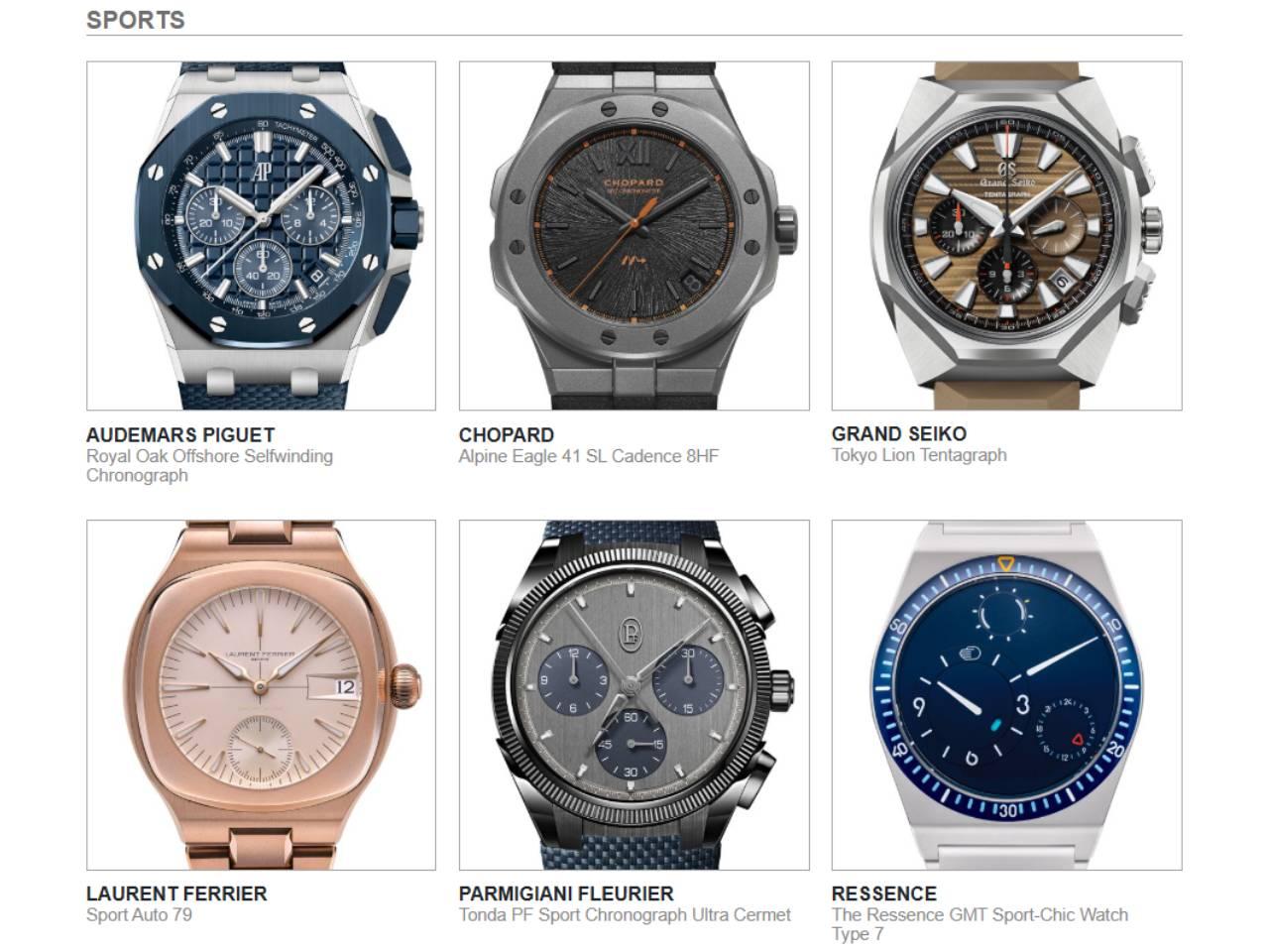 GPHG2025 スポーツウォッチ賞　ノミネート作品6点