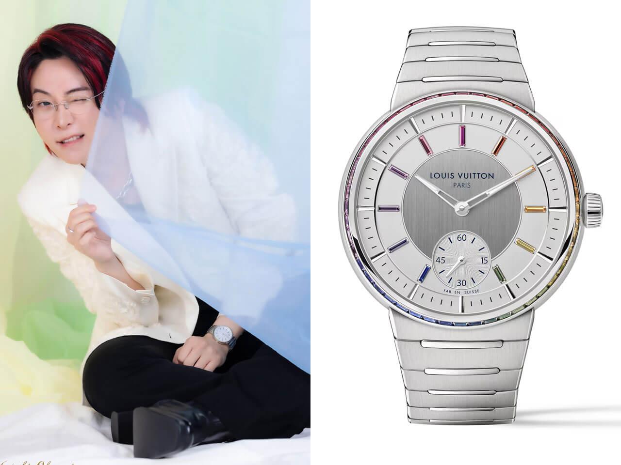 大森元貴 タンブール オトマティック プラチナ レインボー