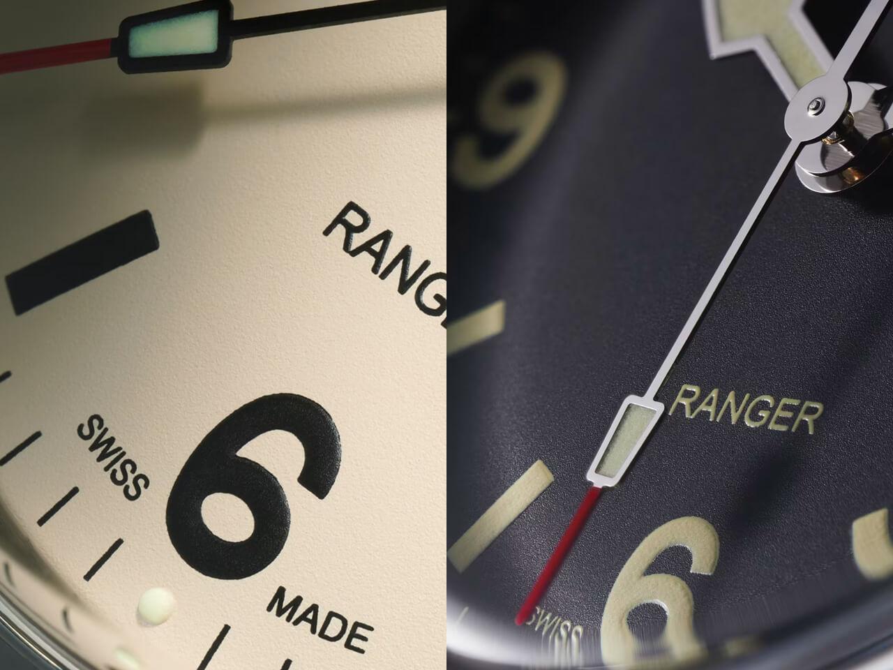 チューダー　レンジャー　グレイン仕上げのマットダイアル