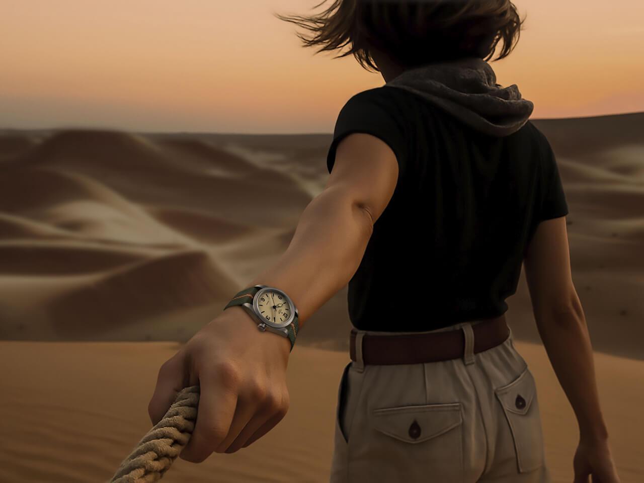 女性の腕にも馴染む36mm