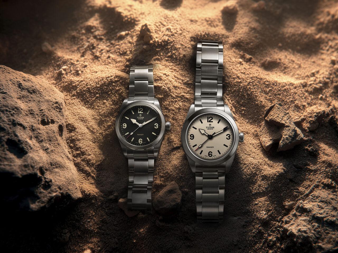 チューダー レンジャー ブラックダイヤルとデューンホワイトダイヤル