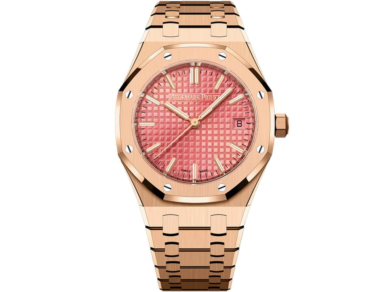 オーデマ・ピゲ ロイヤル オーク オートマチック　 77450OR.OO.1361OR.01 PG 34mm ピンク class=img-responsive lazyload