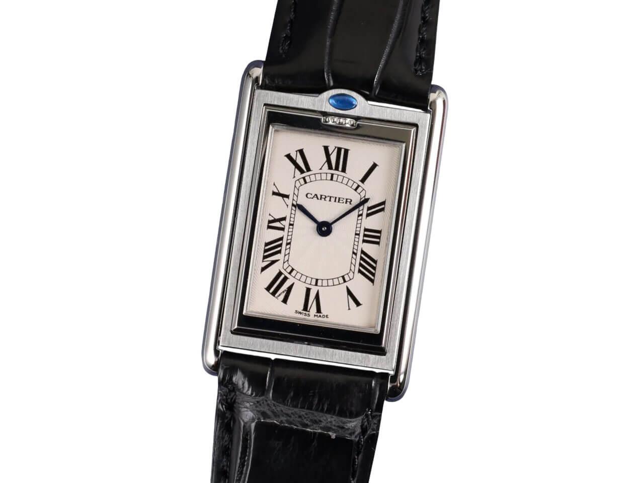 カルティエ　タンク バスキュラント ステンレス 手巻き
