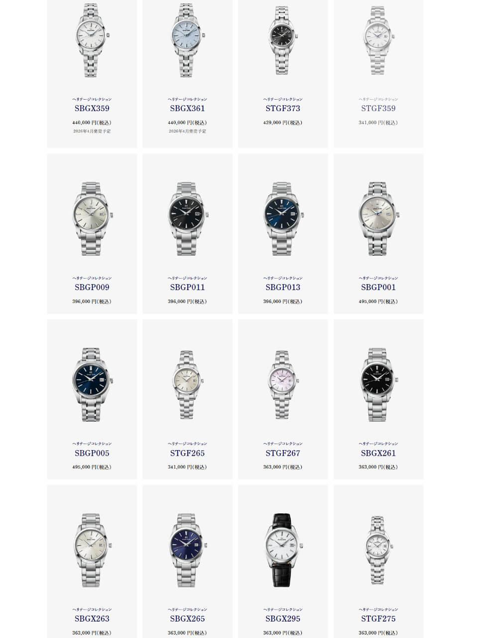 予算30～50万円前後のGSウォッチの傾向