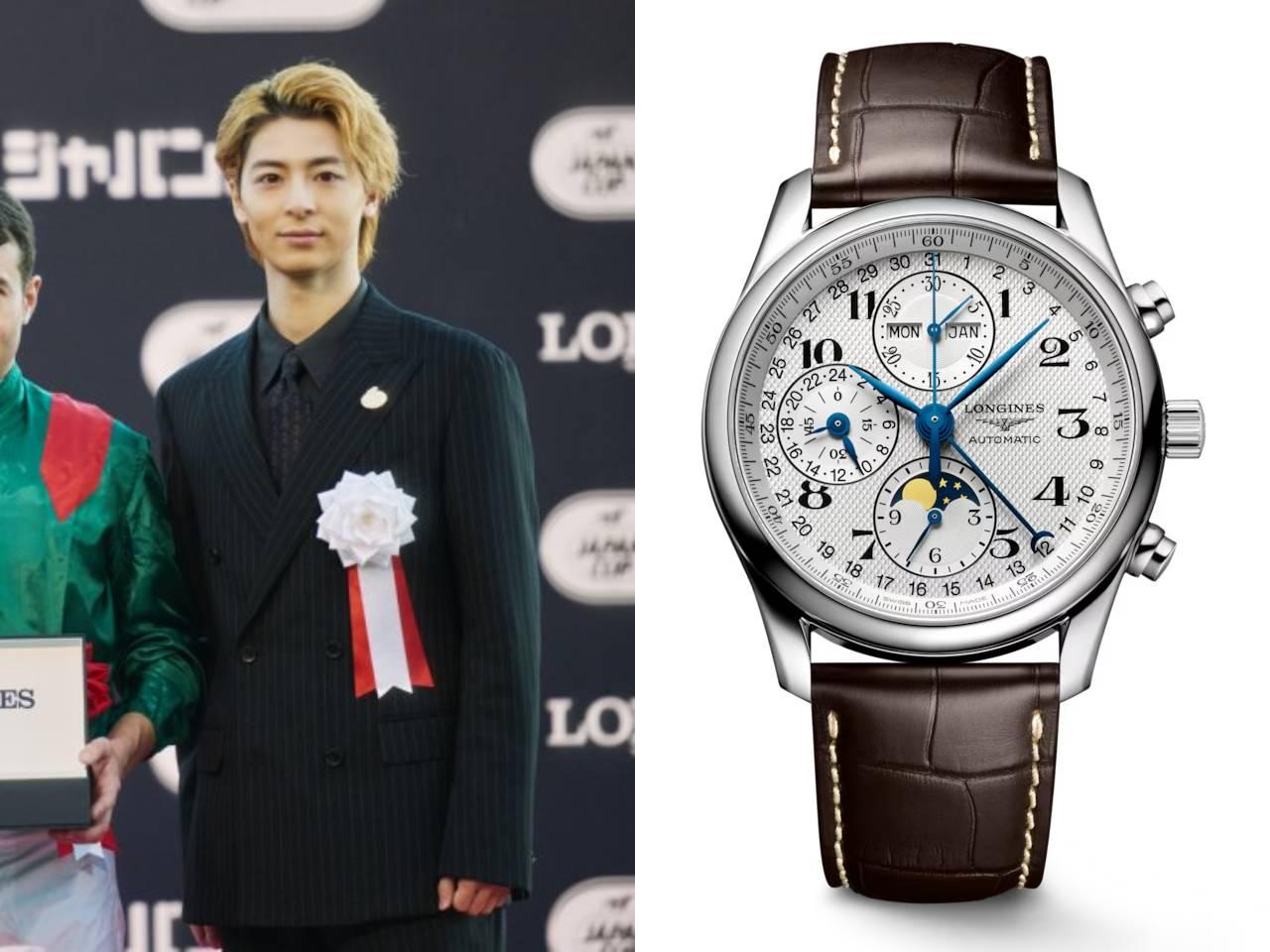 高杉真宙　ロンジン マスターコレクション クロノ ムーンフェイズ SS バーリーコーンシルバーダイヤル