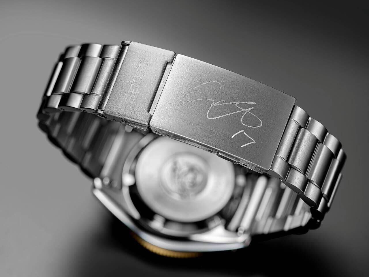 大谷翔平2026限定モデルSBDC222＆SBDC224のブレスレットはサイズ微調整付きバックルにサインの刻印あり