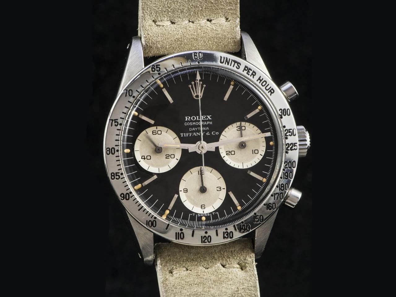 1960年代の貴重なティファニーWネーム、ロレックス デイトナ 6239