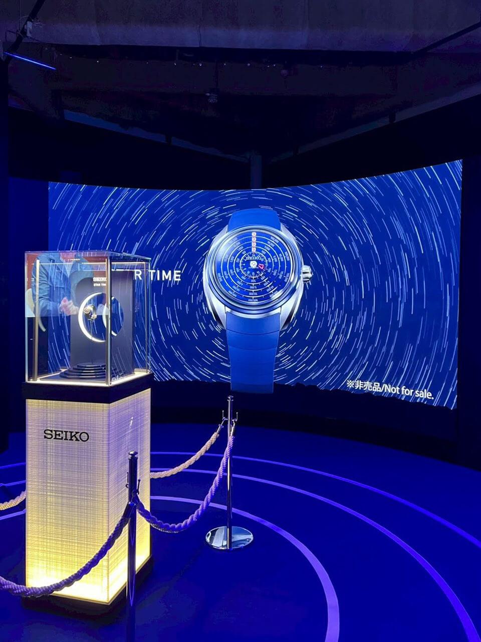 「Seiko Star Time」マスターサンプルの特別展示コーナー全体