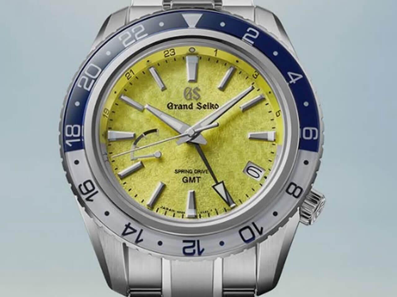 グランドセイコー 横浜髙島屋限定モデル SBGE315は黄×シルバー×青の配色が爽やか