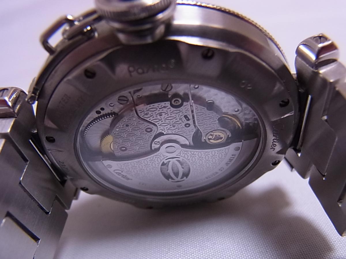 カルティエ Cartier パシャ グリッド 38 コンベックス 裏スケルトン SS シルバー 文字盤 自動巻き オートマ メンズ 腕時計 ドーム W31059H3の売却実績