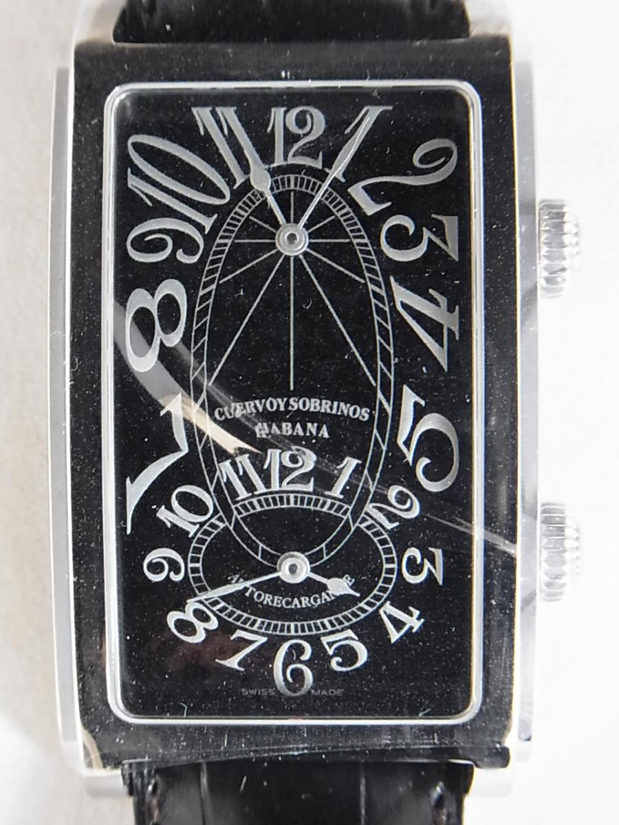1112-1NG高価買取事例－クエルボイソブリノス プロミネンテ ブラックギョーシェアラビア文字盤、デュアルタイム仕様 デュアルタイム 新品未使用  [査定日：2015年04月]｜時計買取のピアゾ
