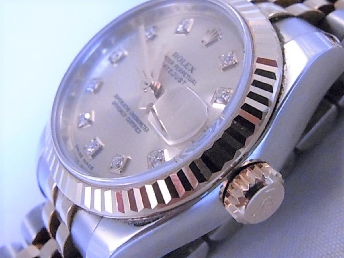 ロレックスデイトジャスト179171G　自動巻き式メンズ腕時計　買取り実績　フェイス斜め画像