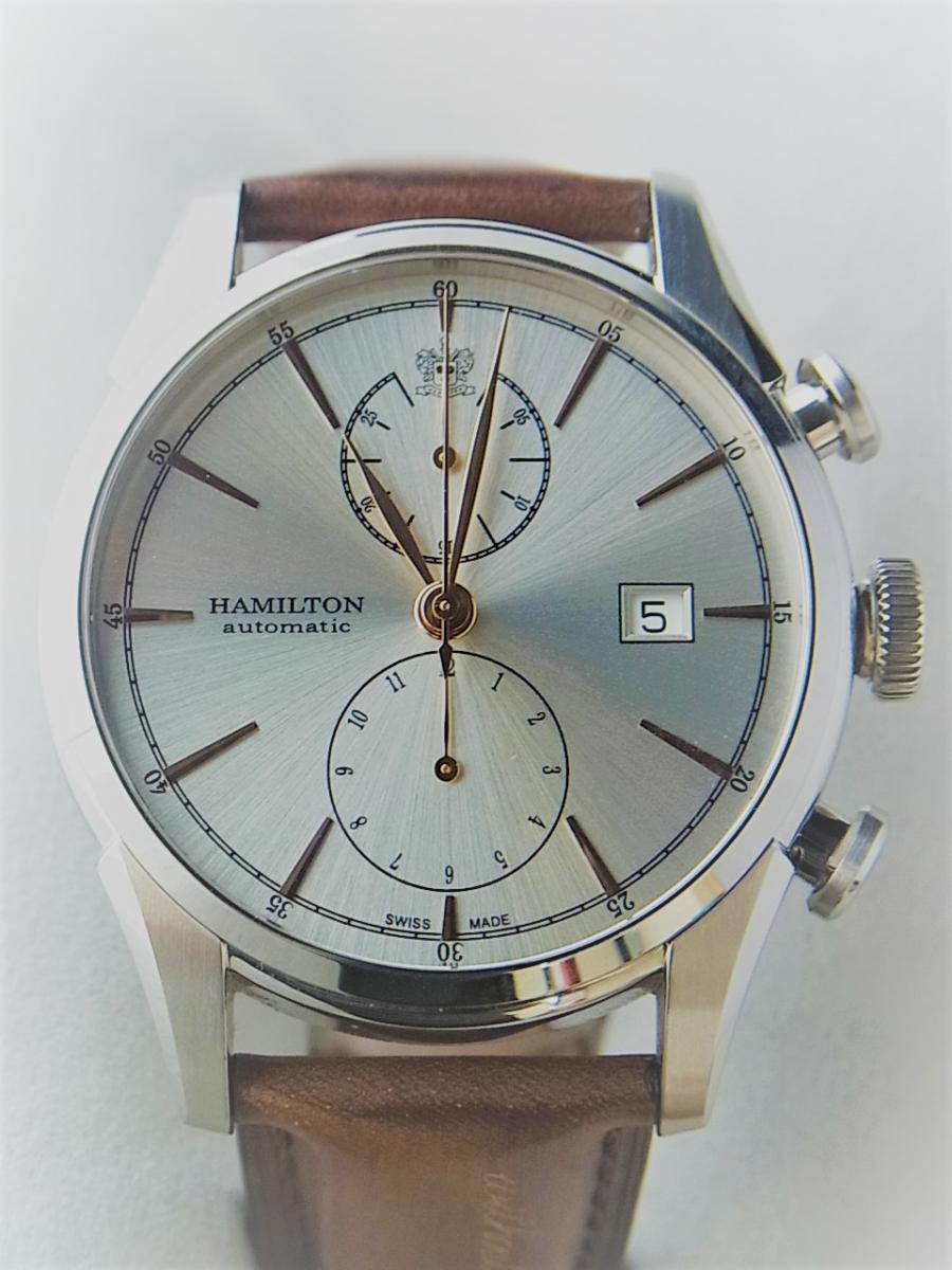 ハミルトン スピリットオブリバティＨ32416581/H324160 エクスクルーシブ自動巻きクロノグラフムーブメントH-21搭載モデル　メンズ腕時計　買取実績　正面全体画像