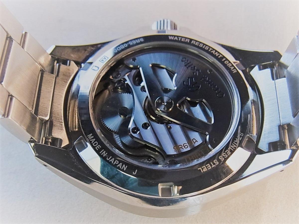 グランドセイコースプリングドライブ マスターショップ限定 SBGA073 9R65-0BD0 メンズ腕時計　売却実績　裏蓋裏スケ画像