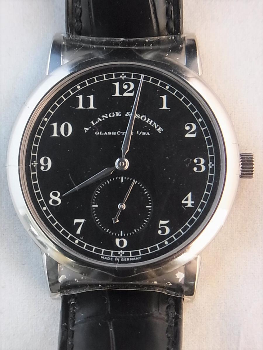 ランゲゾーネ 1815ブラックLS2063AD/206.029　スモールセコンド　メンズ腕時計　買取実績　正面全体画像