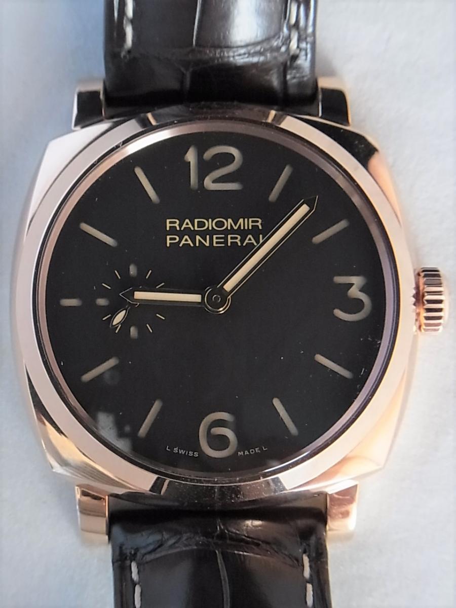 パネライ ラジオミール1940 PAM00512オロロッソ　PAM00513　手巻き自社製キャリバーP.999　2013年発売　メンズ腕時計　買取実績　正面全体画像
