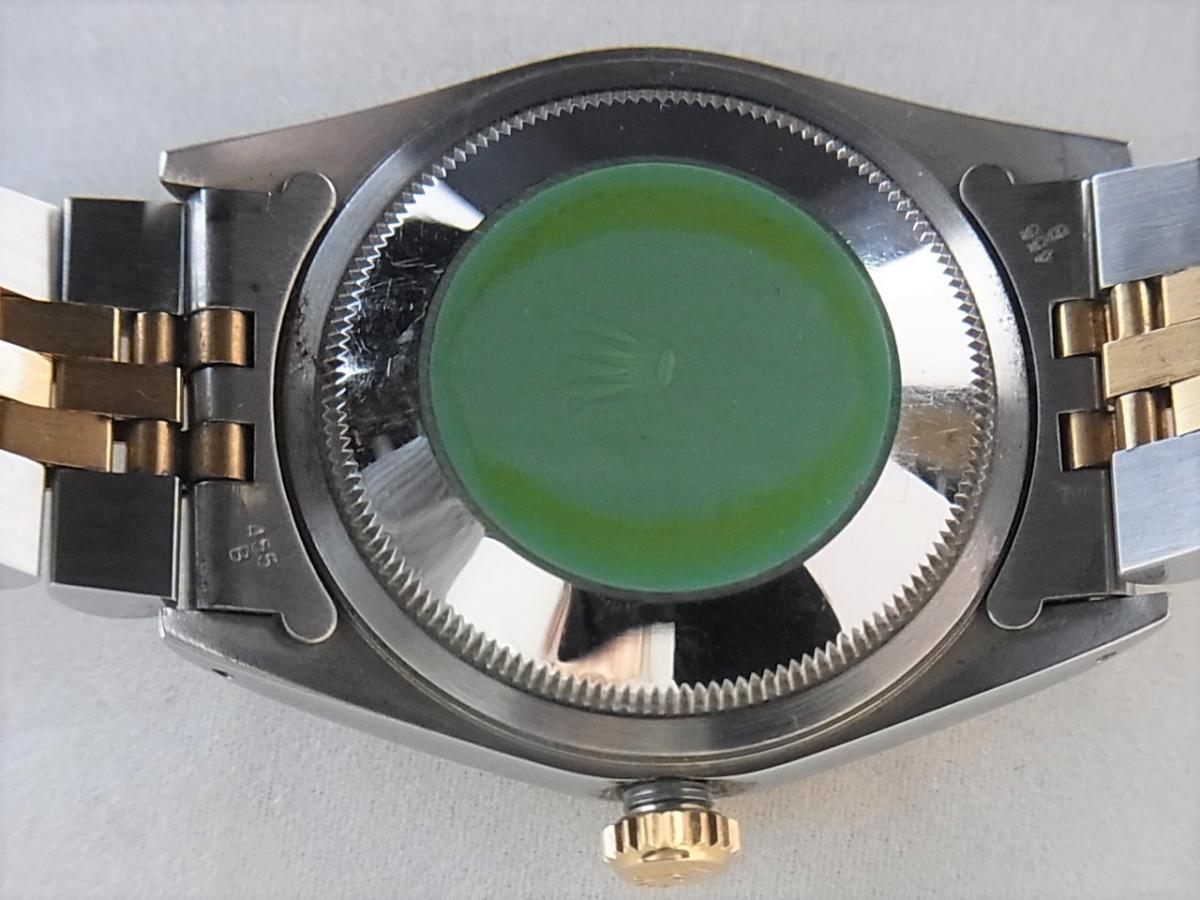 ロレックス デイトジャスト16233　100m防水機能　メンズ腕時計　売却実績　裏蓋画像