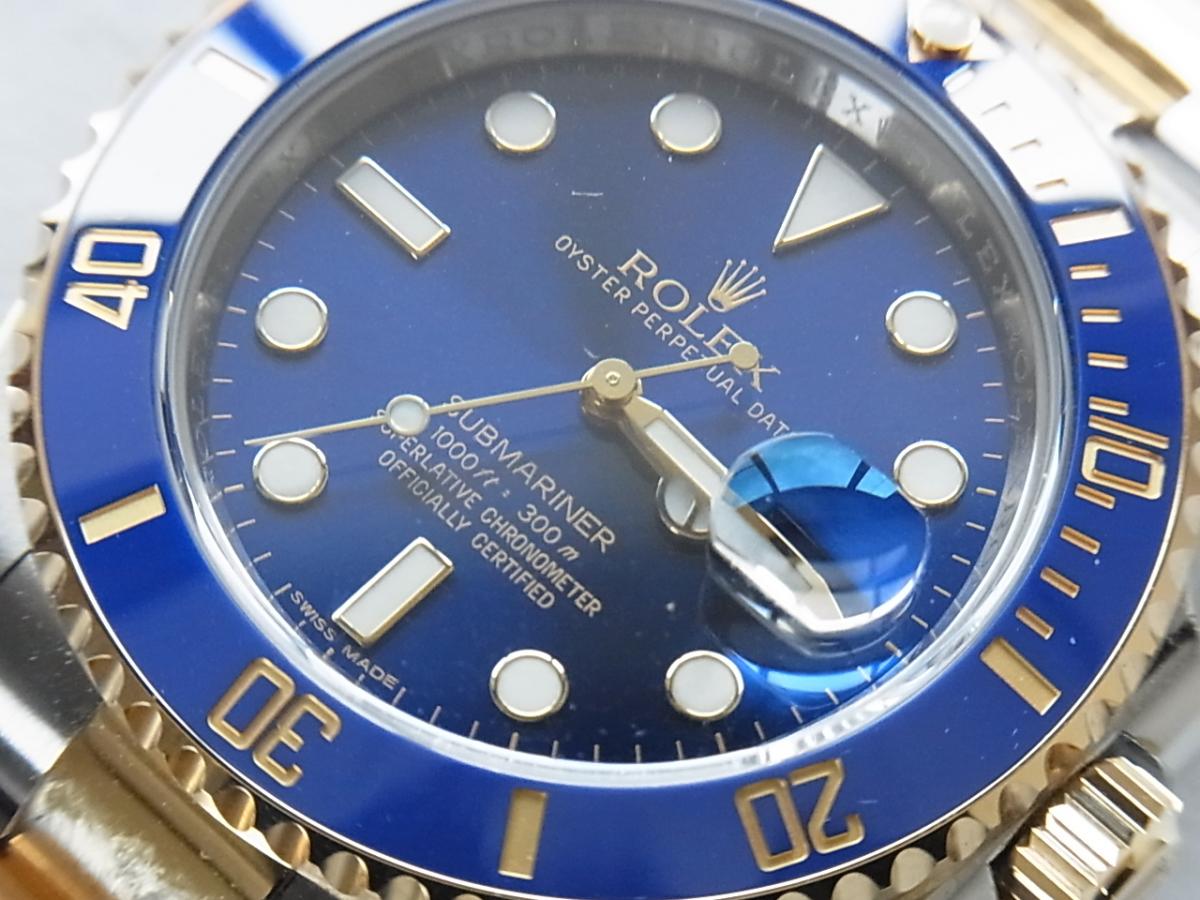ロレックス サブマリーナ116613LB　青サブ　メンズ腕時計　買取り実績　フェイス斜め画像