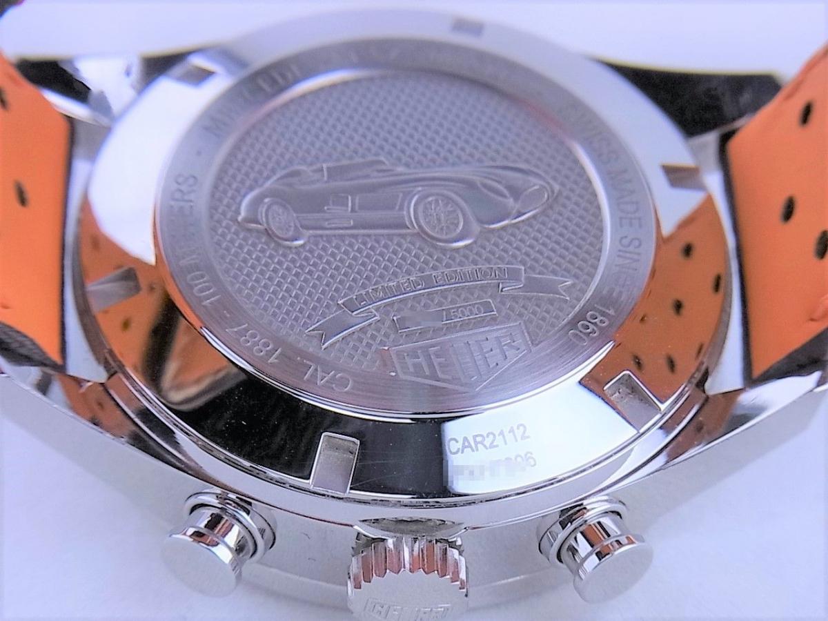 タグホイヤー カレラ300 SLR　CAR2112.FC6267 cal.1887 メルセデスベンツパートナーシップモデル300SLR メンズ腕時計　売却実績　裏蓋画像