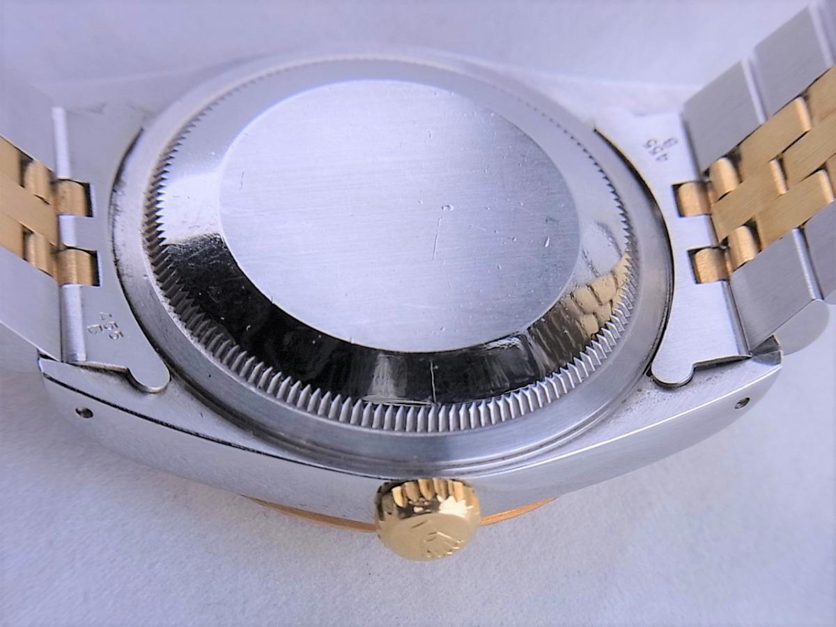 ロレックス デイトジャスト 16233 シャンパンコンビ　メンズ腕時計　売却実績　裏蓋画像
