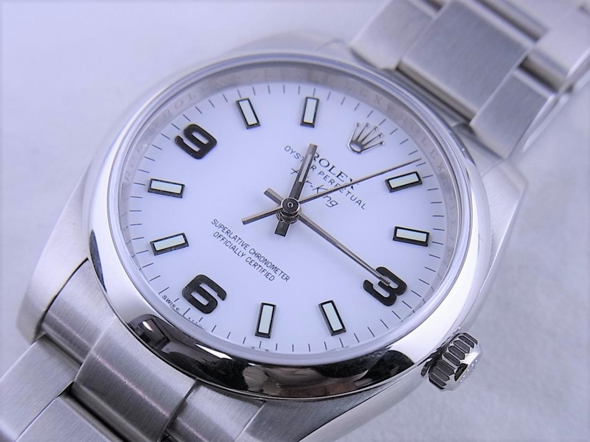 ロレックス 114200 オートマcal.3130　メンズ腕時計　買取り実績　フェイス斜め画像