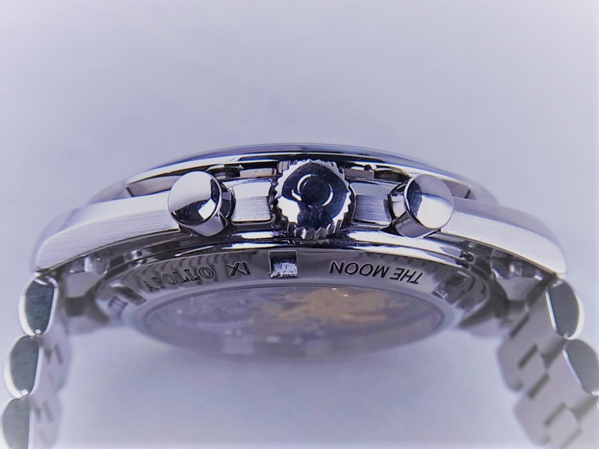 オメガ スピードマスタープロ　アポロ 3592.50　プロフェッショナルアポロ　シースルーバック　42mmメンズ腕時計　買い取り実績　3時リューズサイド画像
