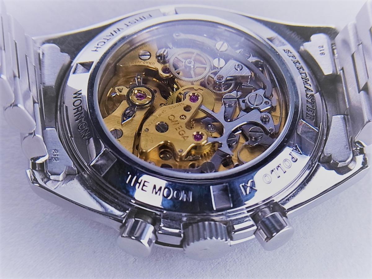 オメガ スピードマスタープロ　アポロ 3592.50　プロフェッショナルアポロ　シースルーバック　42mmメンズ腕時計　売却実績　裏蓋画像