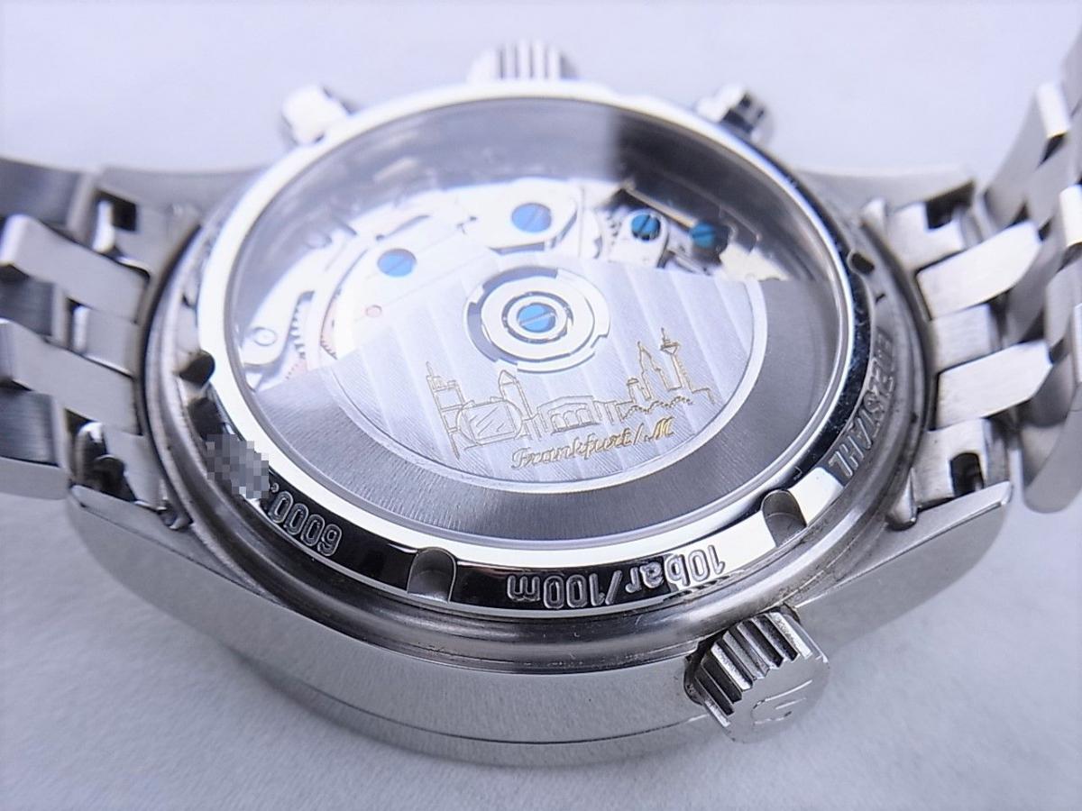 SINN 6000　ファイナンシャル6000シリーズ ファイナンシャル・クロノグラフ、３タイムゾーンＵＴＣ機能搭載　メンズ腕時計　売却実績　裏蓋画像