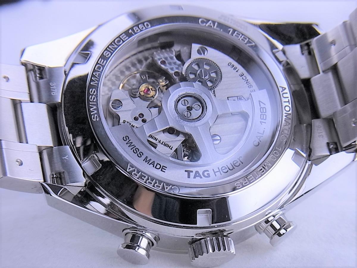 タグホイヤー カレラCAR2115.BA0724 ヘリテージ　キャリバー1887 メンズ腕時計　売却実績　裏蓋画像