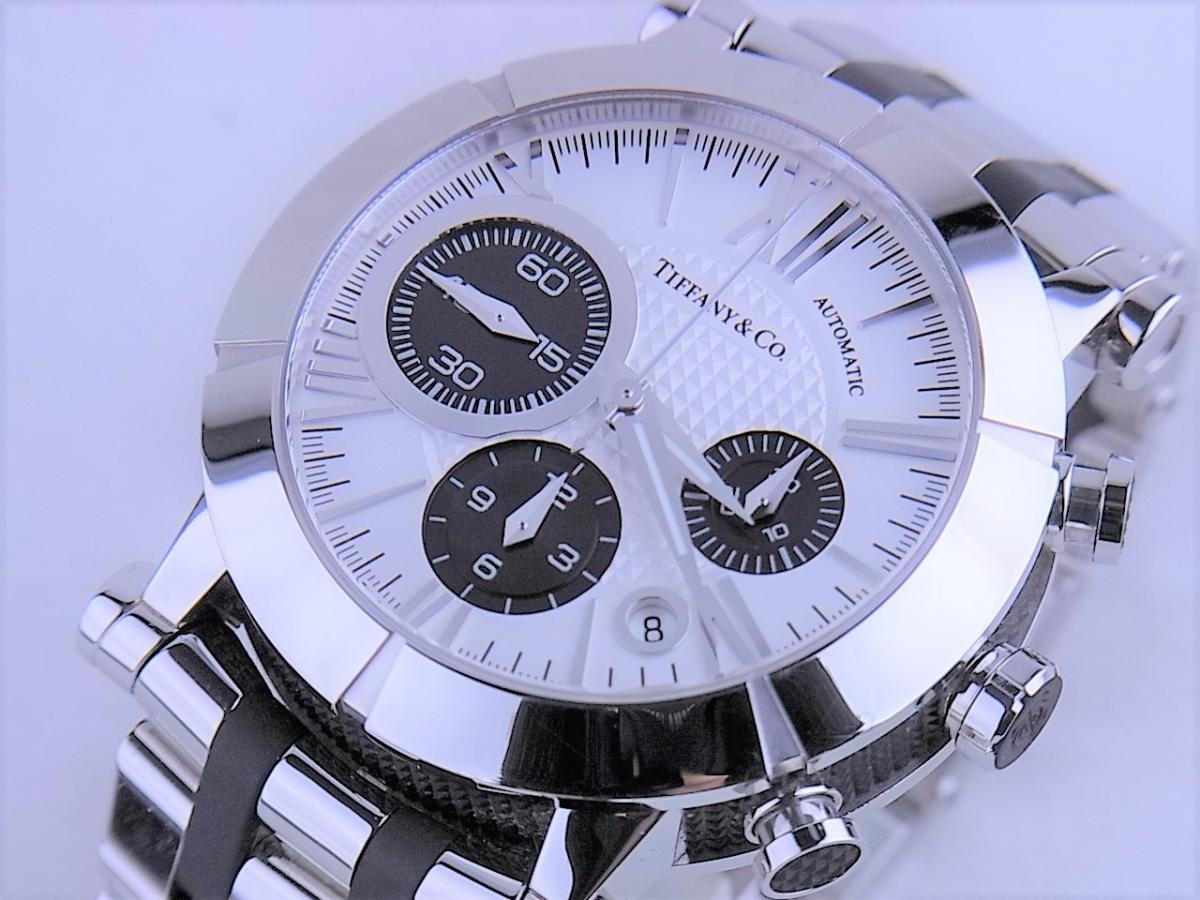 ティファニー アトラス Z1000.82.12A21A00A ジェントクロノグラフ　シースルーバック 42mmメンズ腕時計　買取り実績　フェイス斜め画像