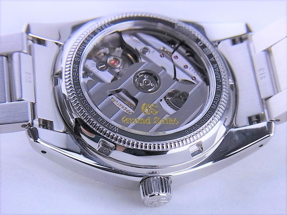 グランドセイコー SBGR073 9S65搭載　シースルーバック 37mmメンズ腕時計　売却実績　裏蓋裏スケ画像