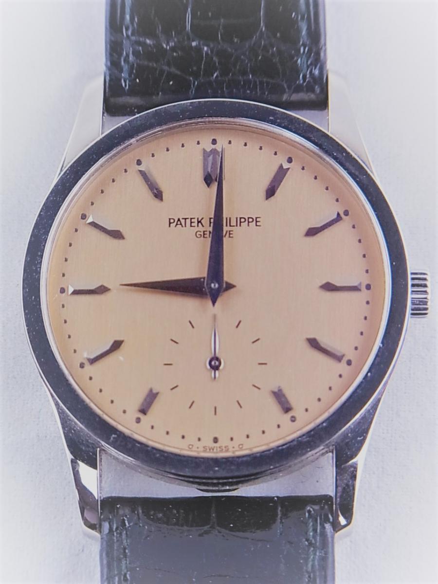 パテックフィリップ カラトラバ3796S　1996年発売日本限定モデル　限定数量100本　シースルーバック　メンズ腕時計　買取実績　正面全体画像