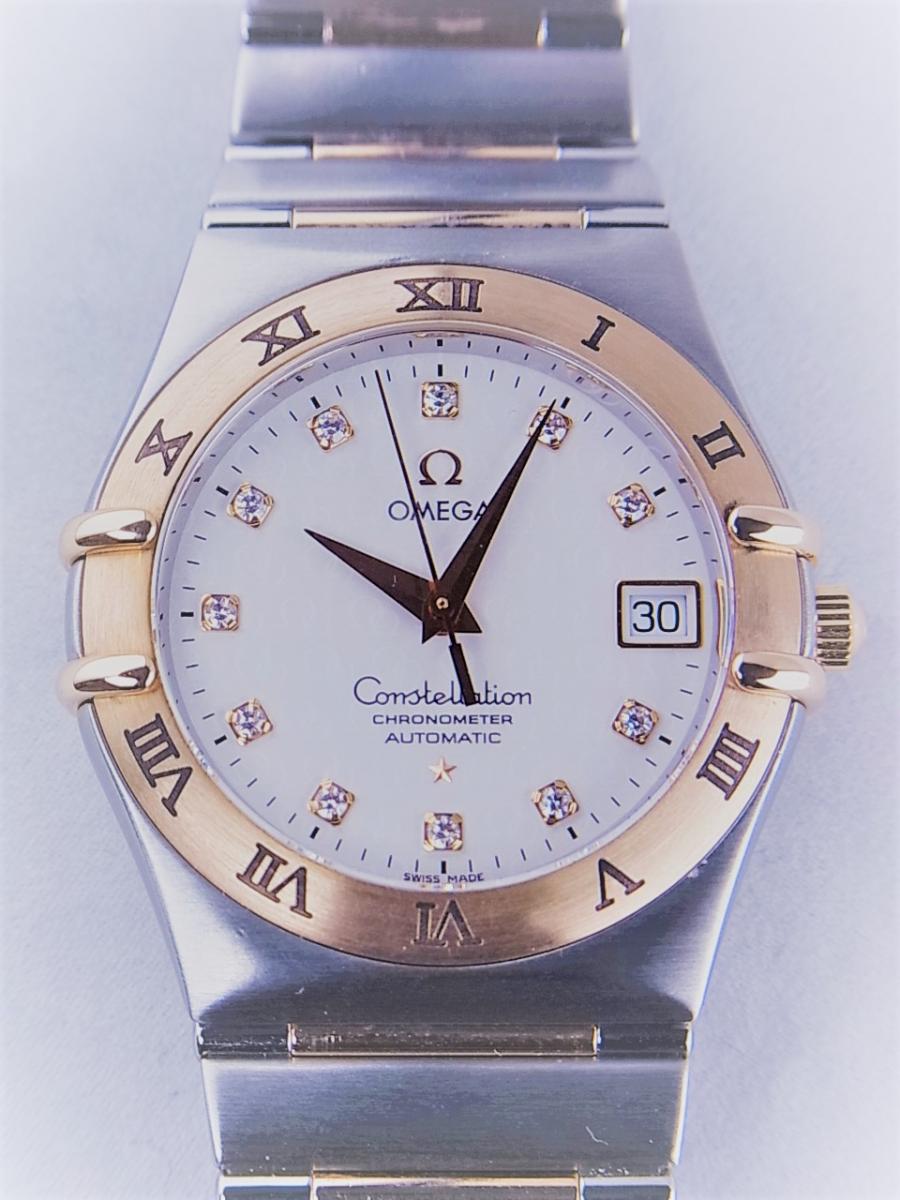 オメガ コンステレーション50th 1304.35 11Pダイヤモンドインデックス　コンビモデル　35.5mmメンズ腕時計　買取実績　正面全体画像