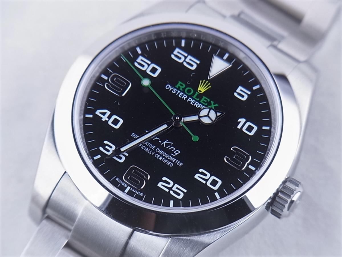 ロレックス エアキング116900　ランダムシリアル　メンズ腕時計　買取り実績　フェイス斜め画像