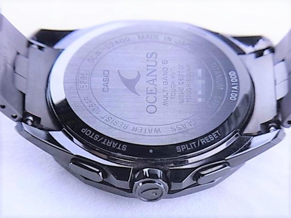 カシオ オシアナスマンタ OCW-S2400B-1AJF (ブラックマンタ)　メンズ腕時計　売却実績　裏蓋画像