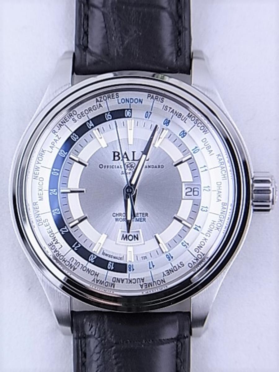ボールウォッチ トレインマスター ワールドタイム GM2020D-LL1FCJ-SL メンズ腕時計　買取実績　正面全体画像